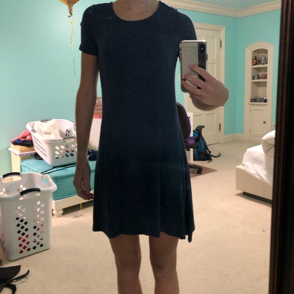 Blue shift dress